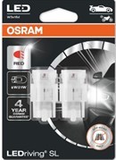 Osram LED Pære Rød W21W (2 stk)